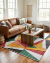 Thar Cotton Collection Area Rug -  Kannur Rectangle Multi  lifestyle 9