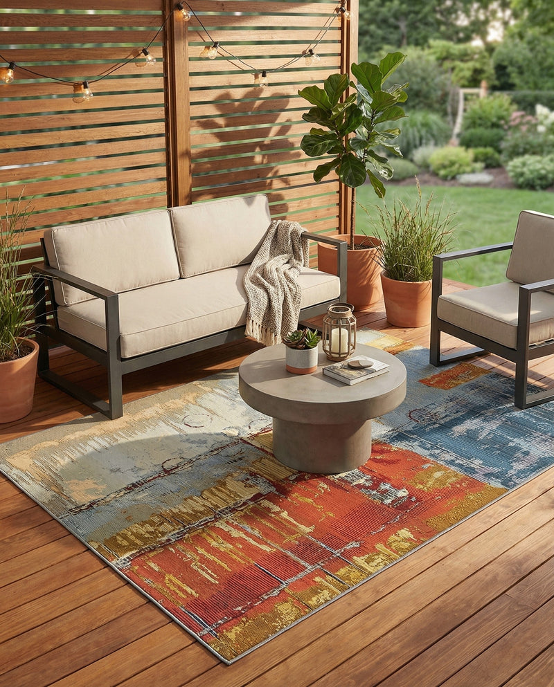 Urban Terrace Collection Area Rug -  Arbour Rectangle Multi  lifestyle 22