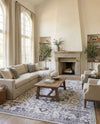 Baroque Era Collection Area Rug - Versailles (Light Gray) Square Light Gray  lifestyle 27