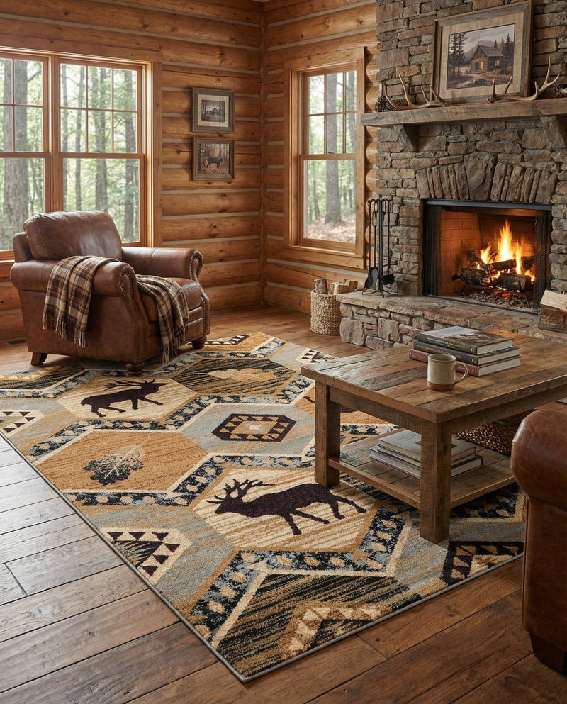 Frontier Trails Collection Area Rug -  Mesa Rectangle Blue  lifestyle 29
