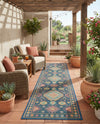 Coastal Terrace Collection Area Rug -  Dunes Runner Navy Blue  lifestyle 66
