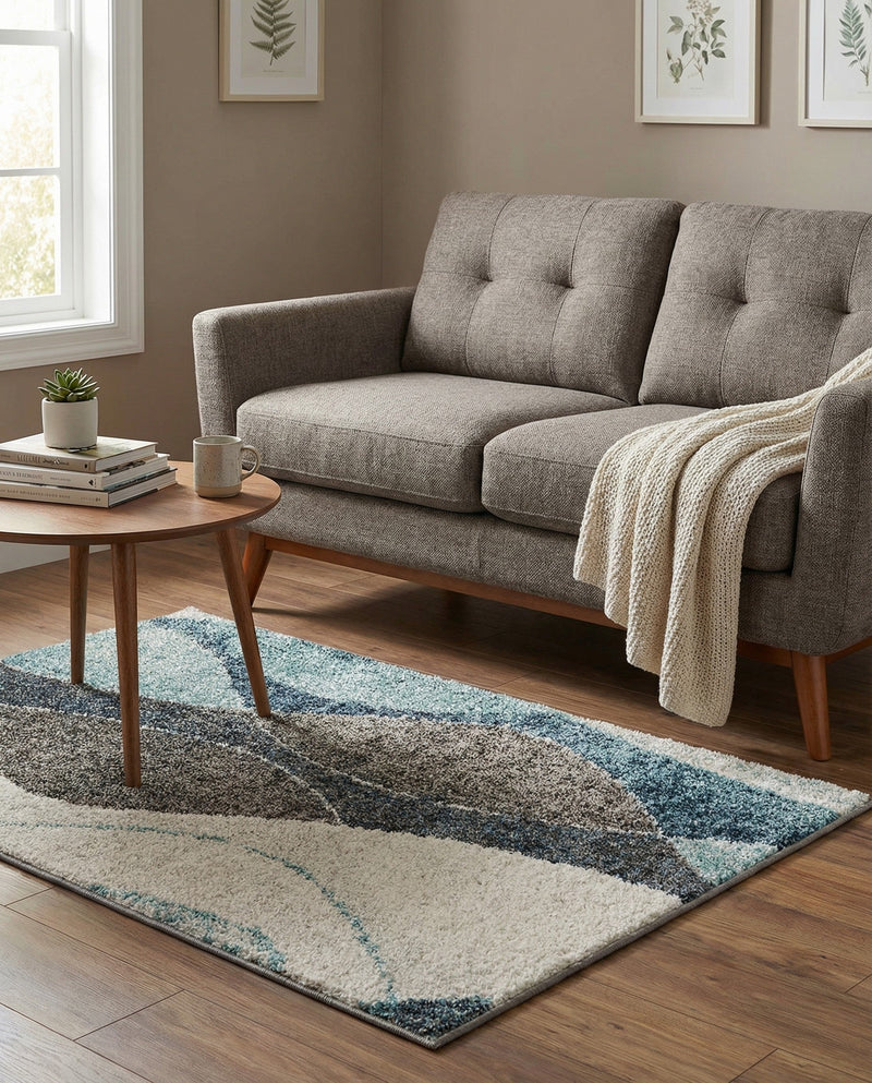Autumn Meadow Collection Area Rug -  Emberglow Rectangle Blue Gray  lifestyle 18