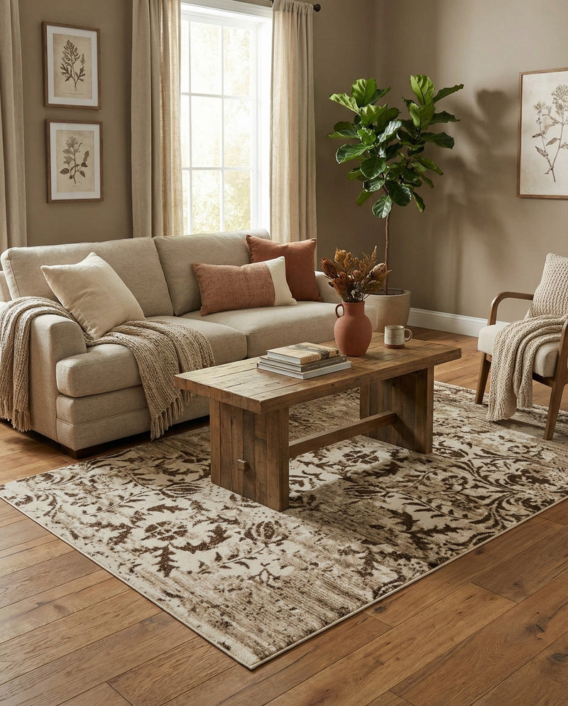 Andes Summit Collection Area Rug -  Huascarán Rectangle Chocolate Brown  lifestyle 16