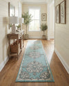 Beverly Grove Collection Area Rug - Melrose (Aqua) Runner Aqua  lifestyle 80