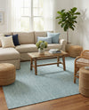 Seaside Serenity Collection Area Rug - Veranda (Aquamarine) Rectangle Aquamarine  lifestyle 8