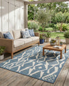 Coastal Terrace Collection Area Rug -  Tidepool Rectangle Blue  lifestyle 9