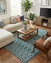 Urban Oasis Rugs Collection Area Rug -  Boulevard (Teal) Rectangle Teal  lifestyle 8