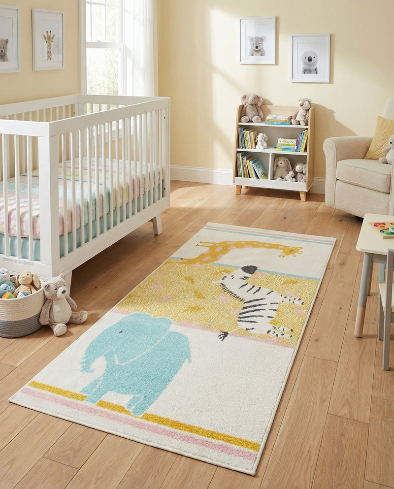Wonder Tykes Collection Area Rug -  Wonderland Runner Ivory  lifestyle 32