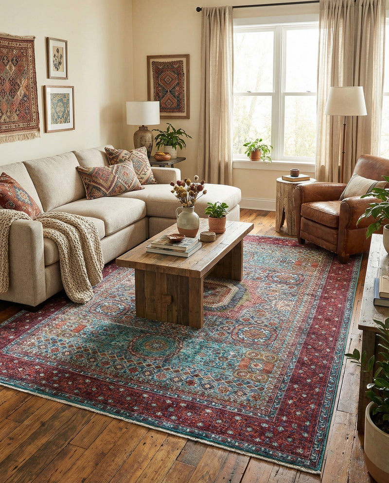 Bazaar Chic Collection Area Rug -  Nador Rectangle Multi  lifestyle 5