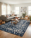 Horizon Collection Area Rug -  Zenith Rectangle Blue  lifestyle 48