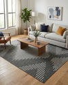 Urban Terrace Collection Area Rug -  Chelsea (Charcoal Gray) Rectangle Charcoal Gray  lifestyle 5
