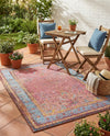 Patio Heritage Collection Area Rug -  Serenity Rectangle Vintage Salmon Coral  lifestyle 21