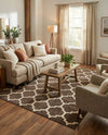 Lattice Gardens Collection Area Rug -  Bloomfield (Brown) Rectangle Brown  lifestyle 26