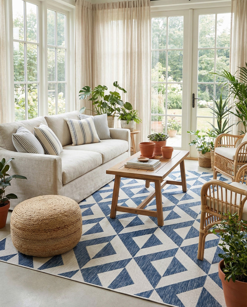 Urban Oasis Rugs Collection Area Rug -  Highrise (Blue) Rectangle Blue  lifestyle 26
