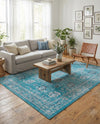Geneva Terrace Collection Area Rug -  Lausanne Rectangle Blue  lifestyle 34