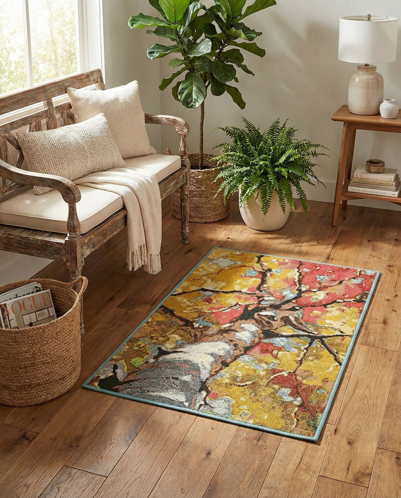 Seaside Blooms Collection Area Rug - Eden Rectangle Multi  lifestyle 10