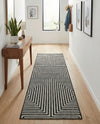Urban Terrace Collection Area Rug -  Astoria (Black and White) Runner Black and White  lifestyle 51
