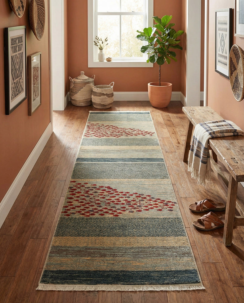 Zagros Oasis Collection Area Rug -  Kermanshah Runner Blue  lifestyle 44