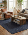Woven Seaside Jute Collection Area Rug - Savannah (Navy Blue) Square Navy Blue  lifestyle 58
