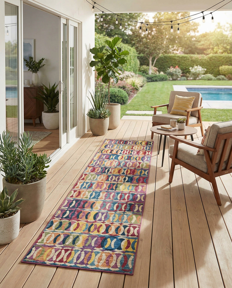 Urban Terrace Collection Area Rug -  Boardwalk Runner Multi  lifestyle 51