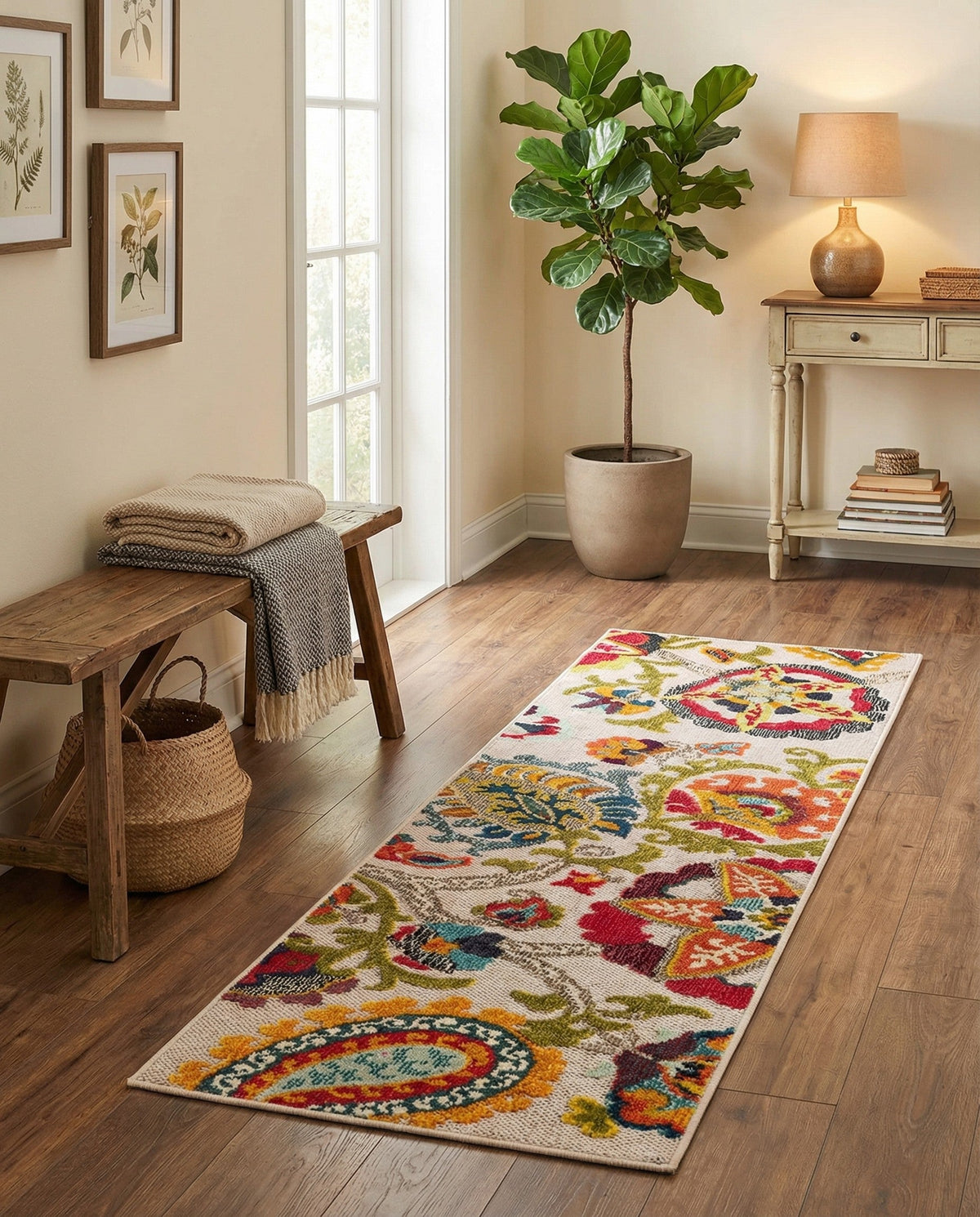 Outdoor Marrakesh Collection Area Rug - Fes Runner Multi Beige  lifestyle 169
