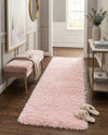 Eternal Plush Oasis Collection Area Rug -  Tranquility (Pink Lace) Runner Pink Lace  lifestyle 31