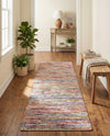 Thar Cotton Collection Area Rug - Alleppey Runner Multi White  lifestyle 69