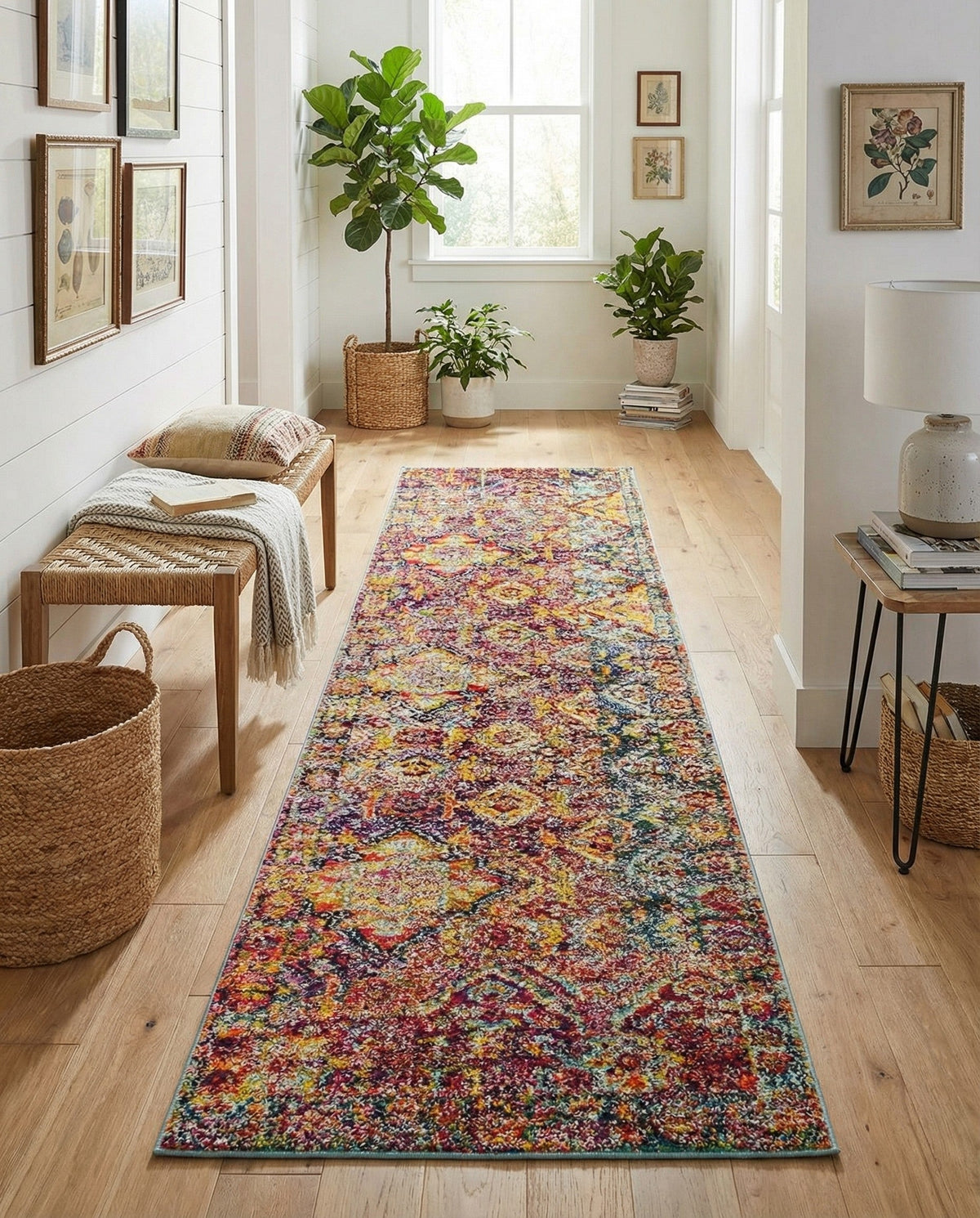 Sierra Collection Area Rug -  Catalina Runner Multi  lifestyle 60