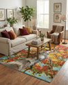 Seaside Blooms Collection Area Rug - Eden Rectangle Multi  lifestyle 19