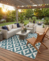 Urban Oasis Rugs Collection Area Rug -  Highrise (Teal) Rectangle Teal  lifestyle 12