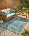 Savannah Pergola Collection Area Rug -  Pergola (Teal) Rectangle Teal  lifestyle 10