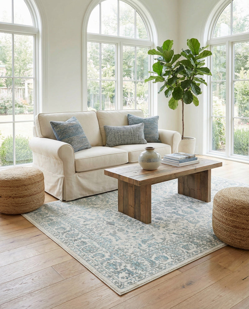 Metro Heights Collection Area Rug -  Astoria Rectangle Teal  lifestyle 11
