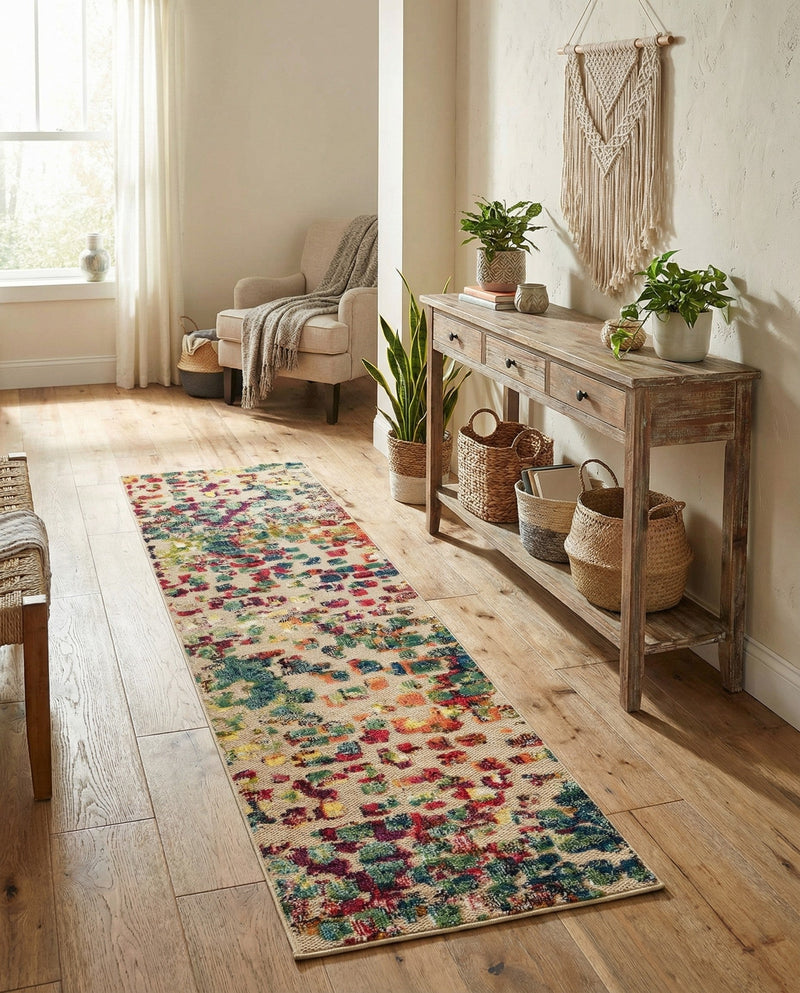 Outdoor Marrakesh Collection Area Rug -  Oujda Runner Multi  lifestyle 57