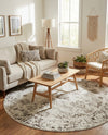 Riviera Elegance Collection Area Rug - Antibes (Beige) Round Beige  lifestyle 56