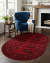 Samarkand Elegance Collection Area Rug -  Fergana Oval Red  lifestyle 71