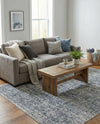 Coastal Manor Collection Area Rug -  Marina Rectangle Blue Gray  lifestyle 37