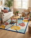 Caribbean Terrace Collection Area Rug -  Grenada Rectangle Ivory  lifestyle 28