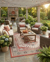 Patio Heritage Collection Area Rug - Veranda Rectangle Multi  lifestyle 5