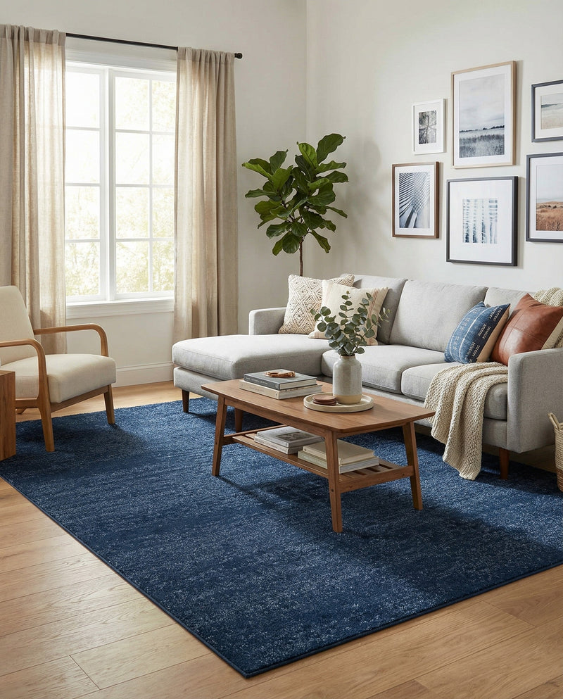 Studio Haven Collection Area Rug -  Gallery (Navy Blue) Rectangle Navy Blue  lifestyle 35