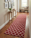 Lattice Gardens Collection Area Rug -  Bloomfield (Dark Terracotta) Runner Dark Terracotta  lifestyle 52