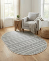 Seaside Stripes Collection Area Rug -  Boardwalk (Beige) Oval Beige  lifestyle 75
