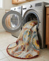 Aegean Elegance Washables Collection Area Rug -  Rhodes Round Multi  lifestyle 33