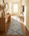 Seychelles Stripes Collection Area Rug - Mahe (Gray and Ivory) Runner Gray and Ivory  lifestyle 65