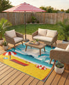 Seaside Haven Rugs Collection Area Rug -  Dockside Rectangle Multi  lifestyle 23