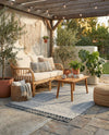Sustainable Nomad Terrace Collection Area Rug - Reef Rectangle Cool Gray  lifestyle 37