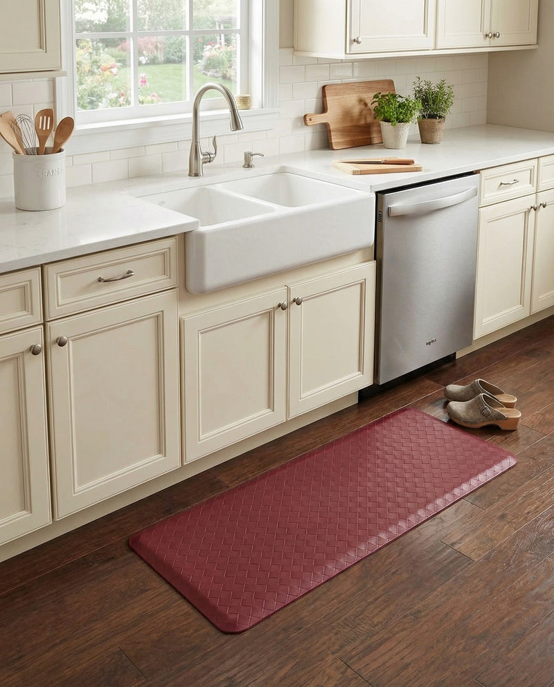 Cozy Mat Collection Area Rug -  Cloister Rectangle Burgundy Red  lifestyle 25