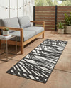 Urban Terrace Collection Area Rug -  Queens Runner Black and White  lifestyle 77
