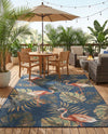 Coastal Terrace Collection Area Rug - Seabreeze Rectangle Navy Blue  lifestyle 17
