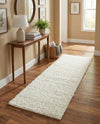 Cozy Comfort Shag Collection Area Rug - Haven (White) Runner White  lifestyle 50
