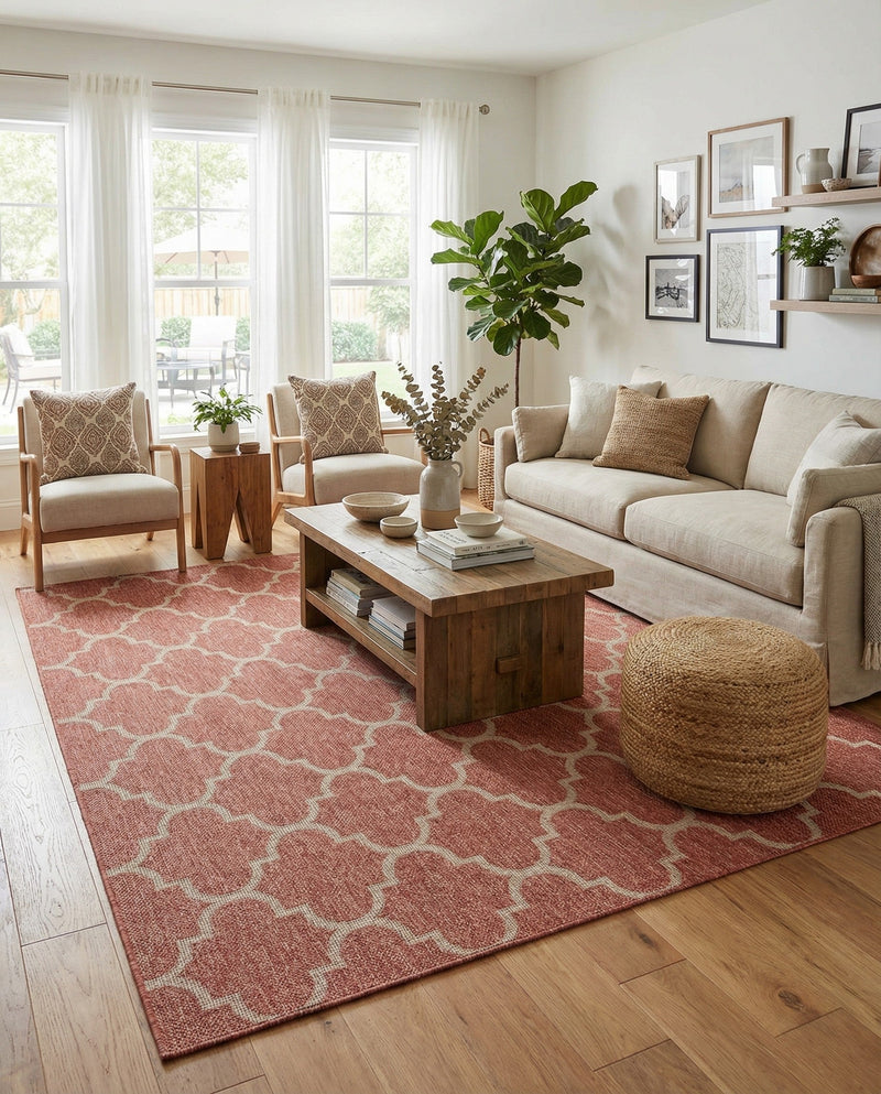 Savannah Pergola Collection Area Rug - Arbor (Rust Red) Rectangle Rust Red  lifestyle 11